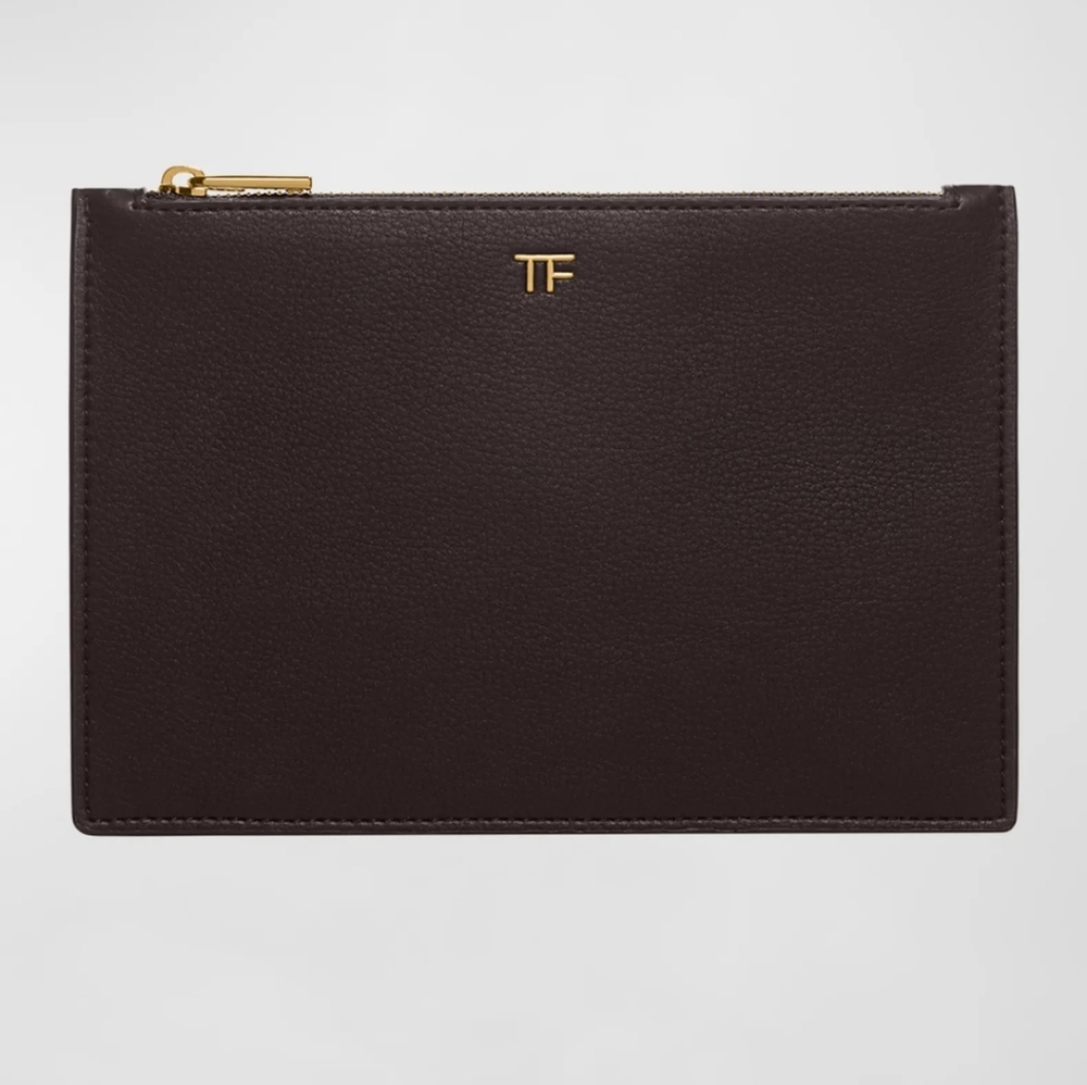 New Tom Ford Faux Leather Flat Clutch/Cosmetic Bag GWP